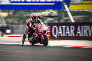 Marc Marquez, pilota Ducati Lenovo Team al MotoGP Balaton Park durante il weekend di prove