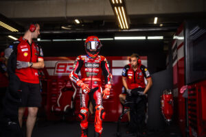Marc Marquez con la Ducati Lenovo Team al Balaton Park Circuit durante il weekend MotoGP