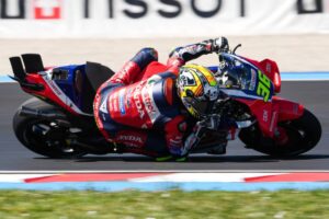 Luca Marini (Honda HRC Castrol) in azione nella Sprint MotoGP Ungheria