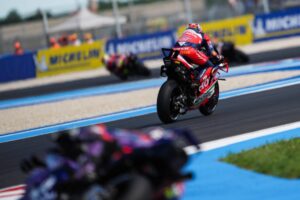Honda RC213V del team HRC Castrol in pista durante la Sprint MotoGP Ungheria