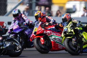 Luca Marini con la Honda RC213V del team HRC Castrol al Gran Premio d'Ungheria