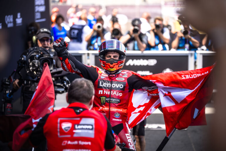 Ducati, triplo 100 al Balaton Park con Márquez e Bagnaia sul podio