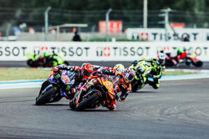 Enea Bastianini (Red Bull KTM Tech3) con la RC16 a Balaton Park durante il GP d'Ungheria