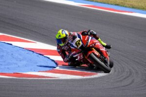 CBR1000RR-R del team Honda HRC durante il round WorldSBK a Misano