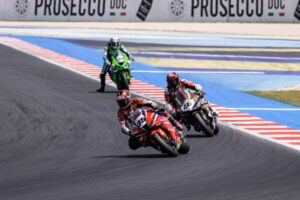 CBR1000RR-R del team Honda HRC in pista al Misano World Circuit durante il round WorldSBK