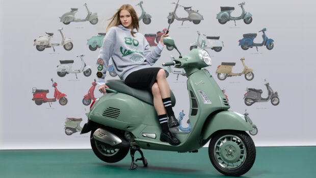 Vespe al Vespa Village del Foro Italico durante Vespa Roma 2026