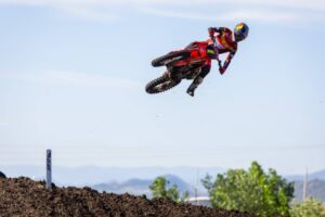 Moto del team Honda HRC Progressive a Thunder Valley per la doppietta di Jett Lawrence e Jo Shimoda
