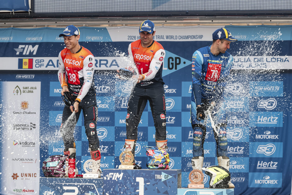 Toni Bou su Montesa al TrialGP Andorra con una prestazione quasi perfetta