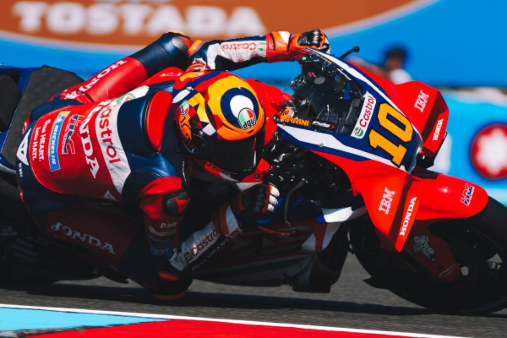 Honda RC213V del team Honda HRC Castrol a Brno durante il venerdì del Gran Premio di Cechia