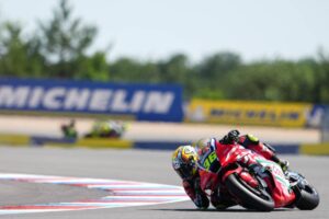 Honda RC213V del team Honda HRC Castrol durante il venerdì di prove al Gran Premio di Cechia a Brno
