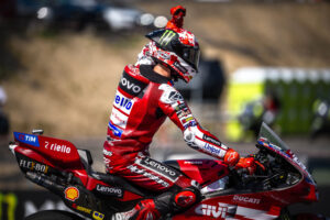 Francesco Bagnaia del Ducati Lenovo Team protagonista della Sprint MotoGP di Brno