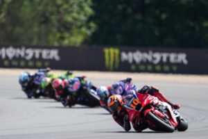 Joan Mir su Honda RC213V nella Sprint MotoGP di Brno