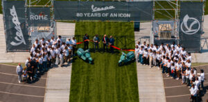 Vespa al Vespa Village del Foro Italico durante le celebrazioni per gli 80 anni di Vespa
