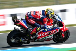 Team Honda HRC Castrol ad Assen durante le prove del GP d'Olanda