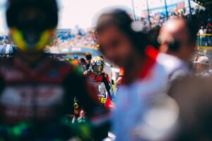 Luca Marini pilota Honda HRC Castrol al Dutch GP di Assen, chiude 11°