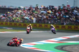 Luca Marini ad Assen con la Honda HRC Castrol, 11° al traguardo del Dutch GP