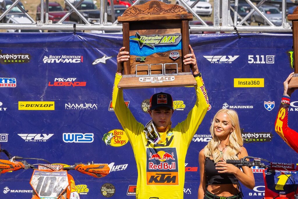 Lucas Coenen con la KTM 450 SX-F Factory Edition a Thunder Valley nel debutto AMA Pro Motocross