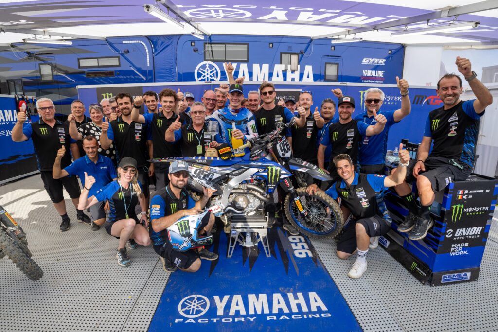 Moto Yamaha del Monster Energy Factory MXGP al circuito di Montevarchi
