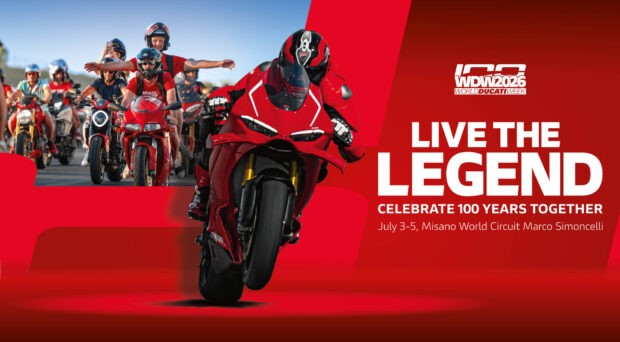 Materiale promozionale del World Ducati Week 2026 a Misano