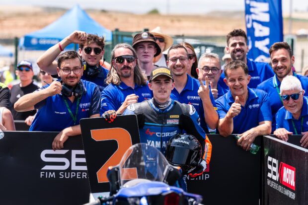 Yamaha al MotorLand Aragon durante il weekend del FIM Superbike World Championship