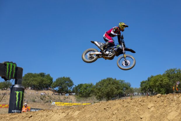 Janis Reisulis su Yamaha YZ250FM al MXGP d'Italia MX2 di Montevarchi