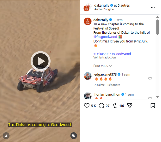 Veicoli Dakar in esibizione nell'Offroad Arena del Goodwood Festival of Speed