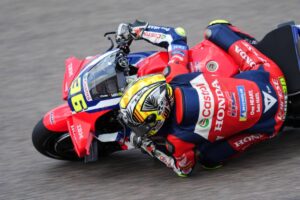 Team Honda HRC Castrol al Sachsenring durante le prove del GP di Germania