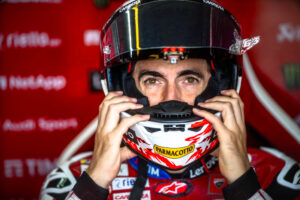 Marc Marquez al Sachsenring con la Ducati Lenovo, primo tempo nelle Practice
