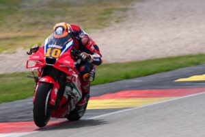 Team Honda HRC Castrol al Sachsenring nel weekend del MotoGP, con riferimento a Luca Marini e Joan Mir