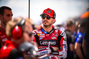 Marc Márquez con la Ducati Lenovo al Sachsenring durante il fine settimana di MotoGP