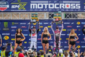Jett Lawrence su Honda CRF450RWE a Southwick, vincitore della 450MX nel motocross AMA 2026