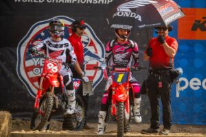 Jett Lawrence sulla CRF450RWE al tracciato sabbioso di Southwick
