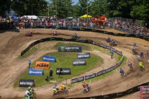 Jett Lawrence con la Honda HRC Progressive al round di Southwick del motocross AMA 2026