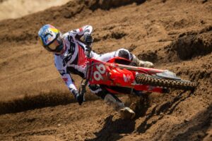 Jett Lawrence a Southwick sulla Honda CRF450RWE nel round AMA Motocross 2026