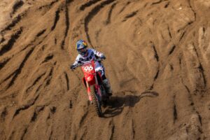 Jett Lawrence a Southwick con la Honda HRC Progressive nella 450MX