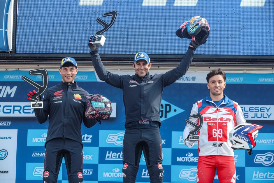 Pilota in azione al TrialGP Gran Bretagna ad Anglesey durante il weekend di gara