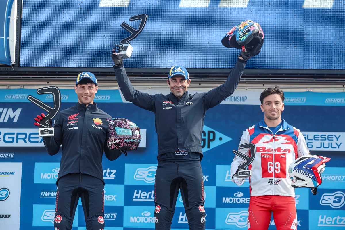 Pilota in azione al TrialGP Gran Bretagna ad Anglesey durante il weekend di gara
