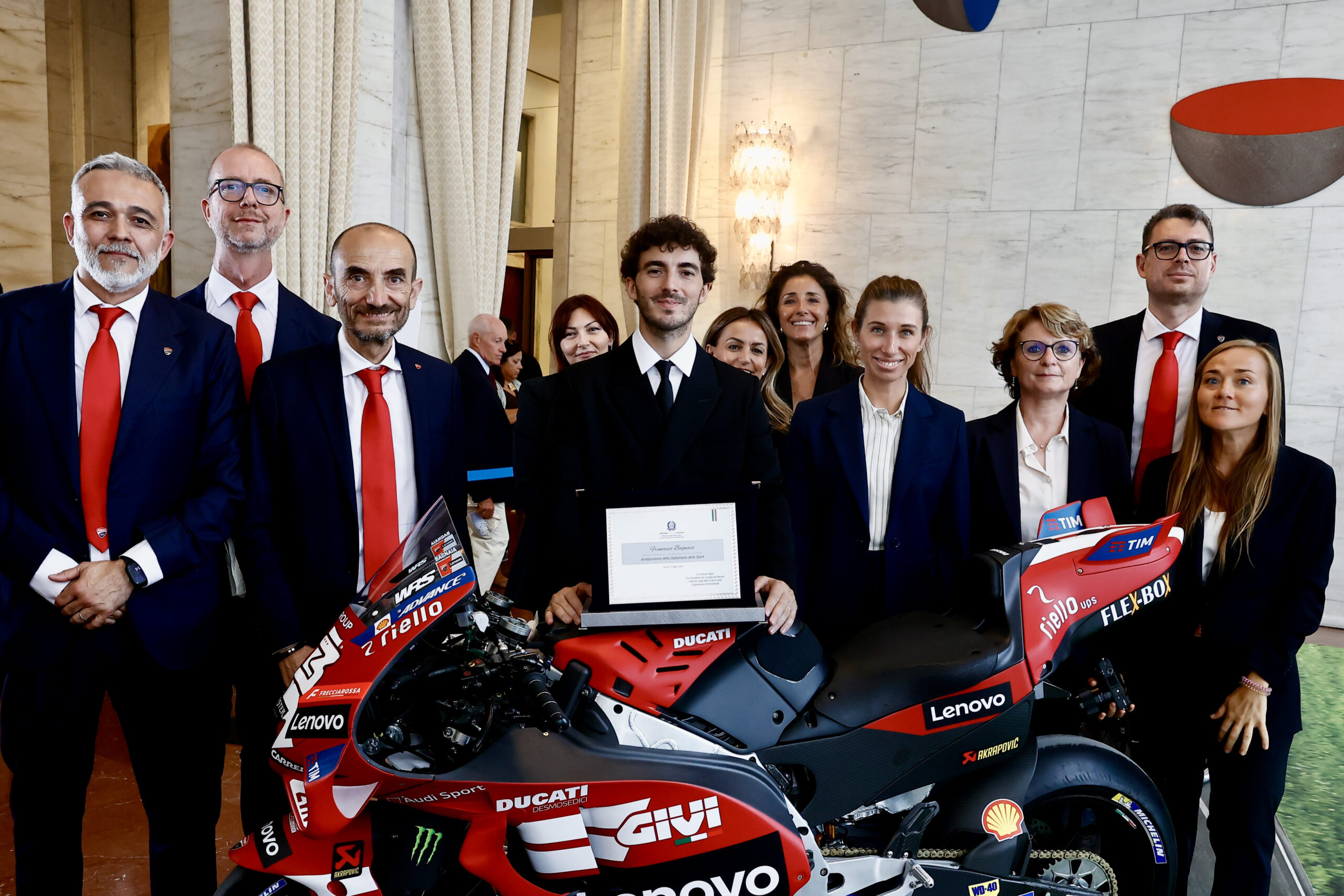Ducati alla Farnesina per l'iniziativa Moto d'Italia e la diplomazia sportiva