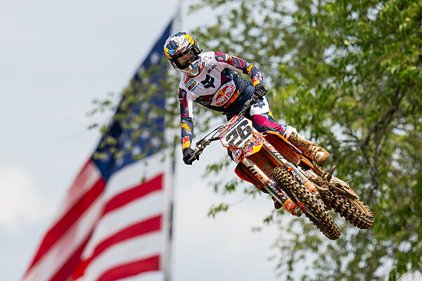Jorge Prado in gara al RedBud National con la KTM 450 SX-F, secondo assoluto nel 450MX