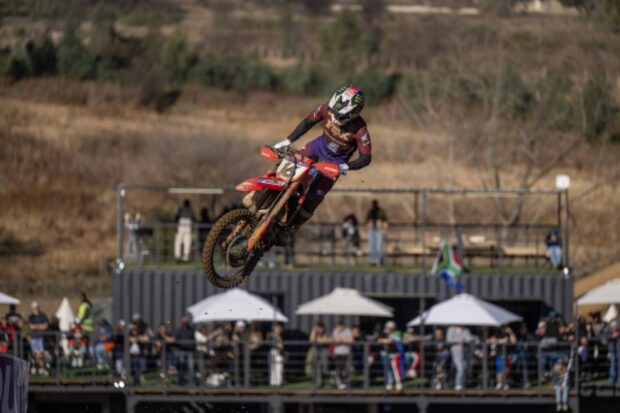 Tom Vialle con la Honda HRC Petronas al MXGP del Sudafrica, quarto nelle qualifiche