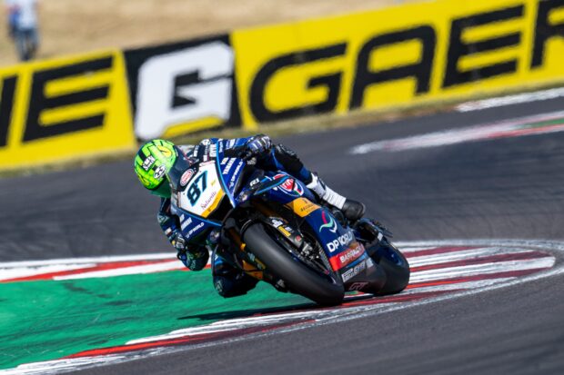 Remy Gardner del GYTR GRT Yamaha nel weekend di Donington del WorldSBK