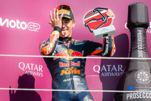 Alvaro Carpe con KTM RC4 nel GP di Gran Bretagna Moto3 a Silverstone
