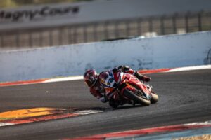 Honda HRC durante il test WorldSBK a Magny-Cours in preparazione del round francese