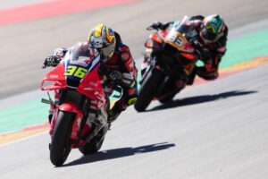 Honda HRC Castrol al GP d'Aragona con Joan Mir e Luca Marini