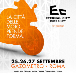 Area test ride e spazi espositivi all'Eternal City Moto Show 2026 al Gazometro di Roma