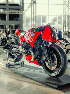 Area espositiva e spazi prova all'Eternal City Moto Show 2026 al Gazometro di Roma