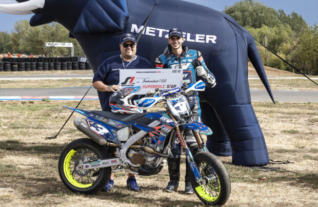 Protagonisti del GP Ungheria Supermoto durante Gara 1 sul circuito di Visonta