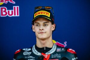 Senna Agius nelle qualifiche Moto2 del GP di San Marino 2026 a Misano
