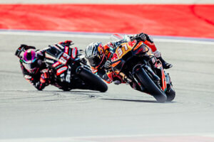 Pedro Acosta con la KTM RC16 nel GP d’Austria, teatro del suo primo successo in MotoGP