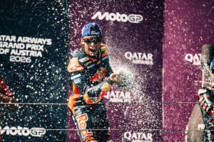 Pedro Acosta con la KTM RC16 al GP d’Austria, primo successo in MotoGP per il pilota spagnolo